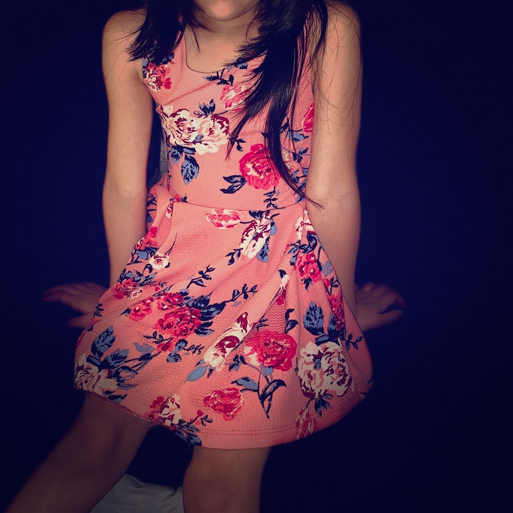 Little Girl’s Pink Floral Dress